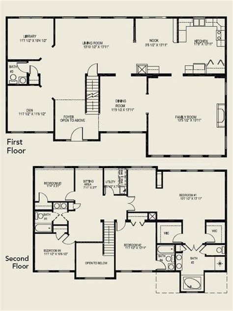 Luxury 4 Bedroom 2 Story House Floor Plans - New Home Plans Design