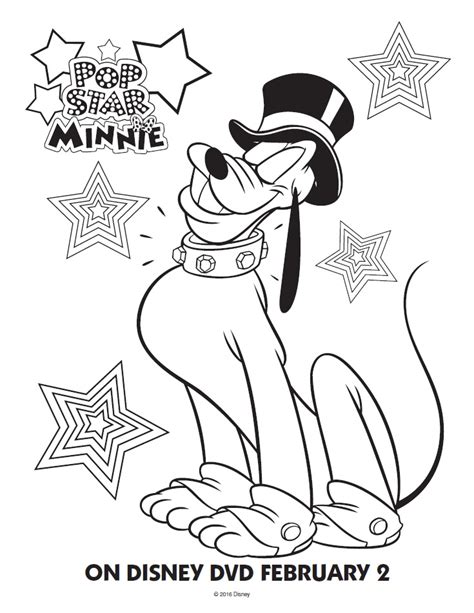 Pop Star Minnie Mouse Printable Coloring Pages & Friends