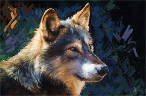 pictorial, Art, Wolves, Painting, Art, Alberto, Guillen, Glance, Head, Animals, Wolf, Artwork ...