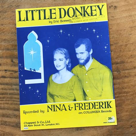 Little Donkey Sheet Music for Christmas by Nina and Frederik - Etsy UK