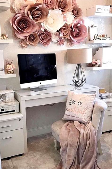 Pretty Home Office Ideas For Women - Beautiful Glam Chic Home Office Inspiration Just For Her