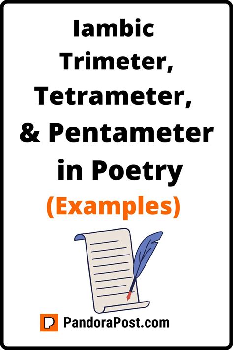 Iambic Trimeter, Tetrameter, and (Pentameter) Examples in Poetry ...