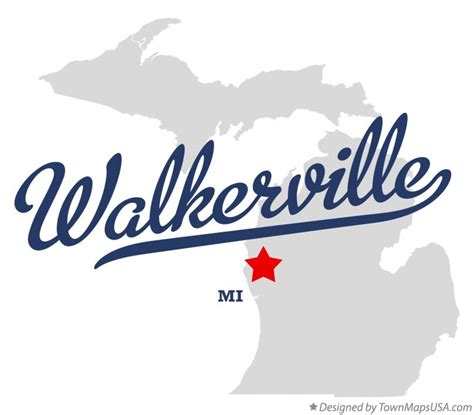 Map of Walkerville, MI, Michigan