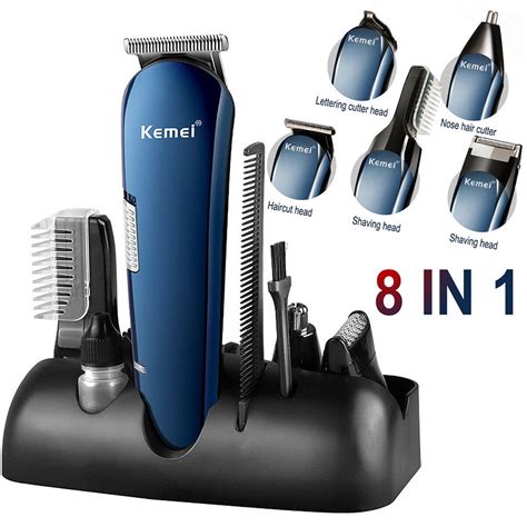 8 in 1 Rechargeable Cordless Electric Hair Clipper Men Body Beard ...