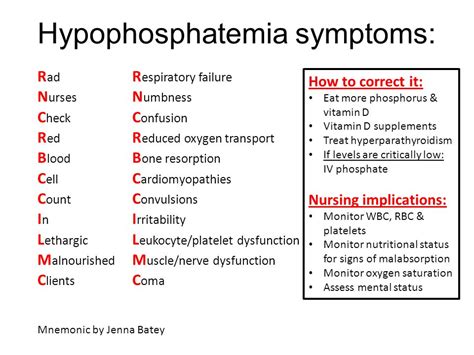 Hypophosphatemia Mnemonic