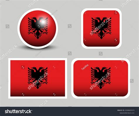 Flags Vector Albania Vector Illustration Set Stock Vector (Royalty Free ...