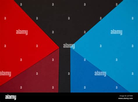 3d optical illusion, red and blue cube on black background Stock Photo - Alamy