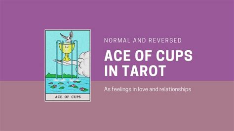 Ace of Cups as Feelings (in Love) - Normal and Reversed