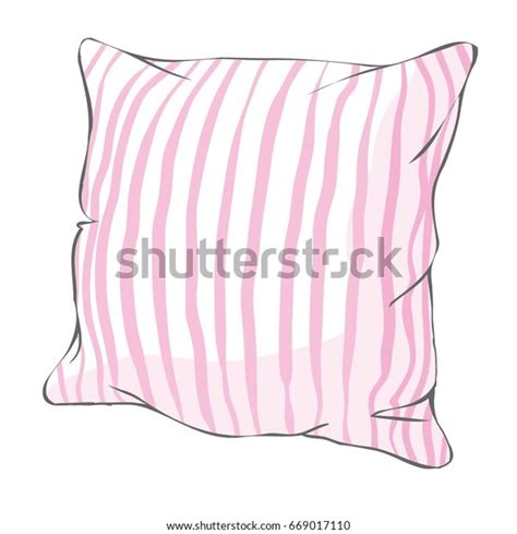 Comfortable Bed Pillow Sketch Vector Illustration Stock Vector (Royalty Free) 669017110