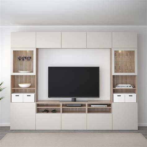 IKEA - BESTÅ TV storage combination/glass doors in 2020 | Living room tv wall, Ikea tv wall unit ...