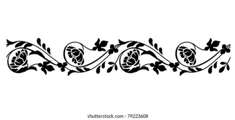 5,768 Black White Floral Horizontal Border Images, Stock Photos ...