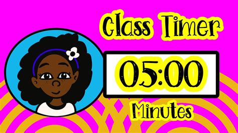 5 Minute Countdown Timer For Classroom, Homeschool And Activities For Kids | Five Minute Timers ...