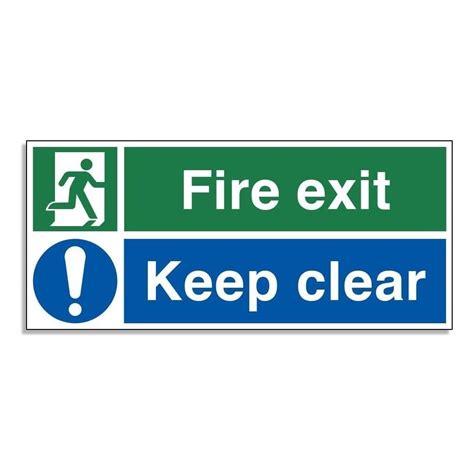 'Fire Exit Keep Clear' Fire Exit Sign | RSIS