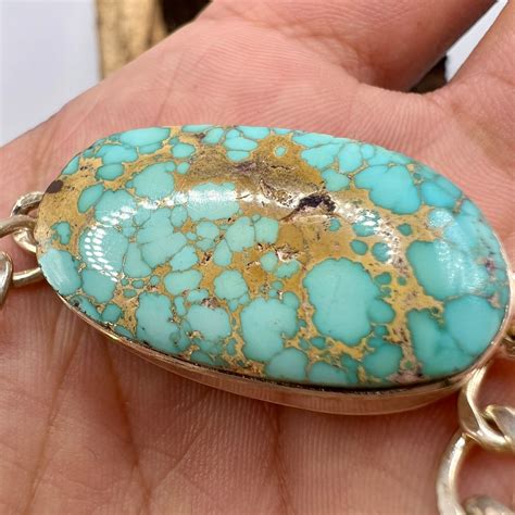 Iranian Turquoise Feroza Stone Bracelet | Original Nishapuri Feroza St