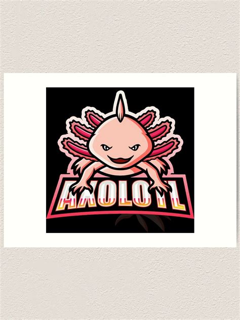 "Scary Axolotl" Art Print by amryousef | Redbubble