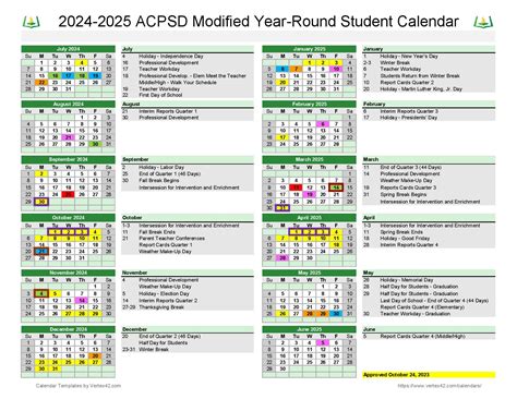 Aiken County Public Schools Calendar 2024-2025 in PDF