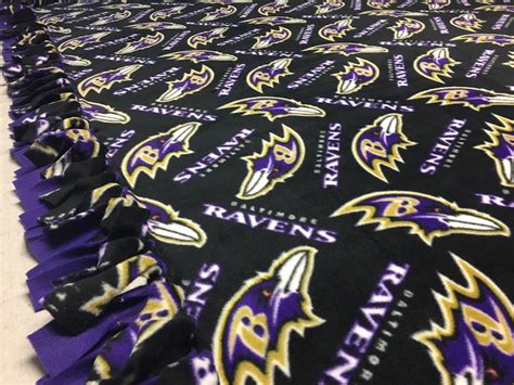 NFL Baltimore Ravens Fleece Blanket-No Sew Fleece | Etsy