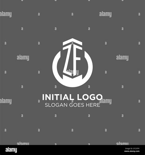 Initial ZF circle round line logo, abstract company logo design ideas ...