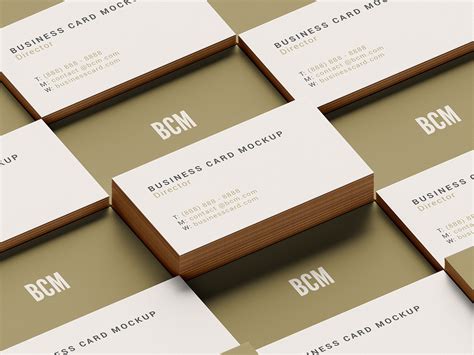 Free Grid Style Business Card Mockup PSD - Good Mockups