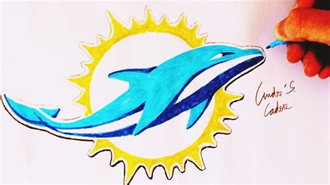 Como Desenhar a logo do Miami Dolphins - (How to Draw Miami Dolphins ...