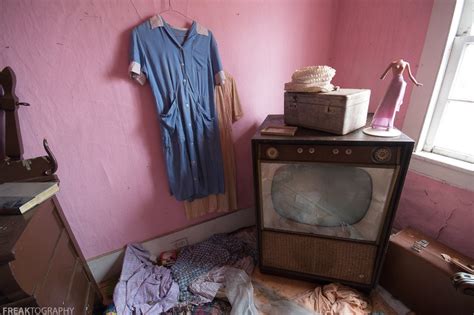 Bedroom in a popular abandoned house in Ontario Canada. Many Many ...