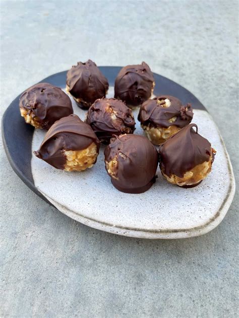 Crispy Chocolate Peanut Butter Bon Bons | Simple Nourished Living