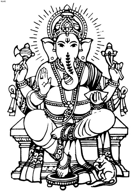 Outline Goddess Ganesh | Ganesha drawing, Ganesha art, Ganpati drawing