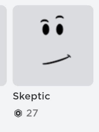 You can get the skeptic face for free if you buy John : r/roblox