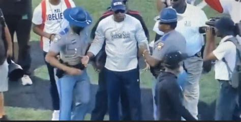 Deion Sanders Shoved By Eddie Robinson Jr During Heated Handshake ...