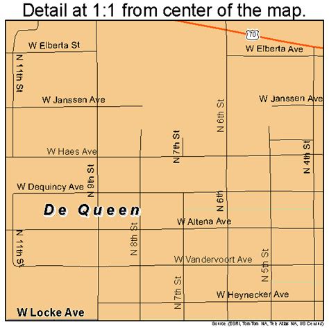 De Queen Arkansas Street Map 0518490