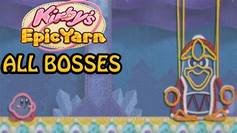 Kirby's Epic Yarn All Bosses - YouTube