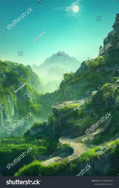 Beautiful Green Mountain 4k Image Wallpaper Stock Illustration 2200810203 | Shutterstock