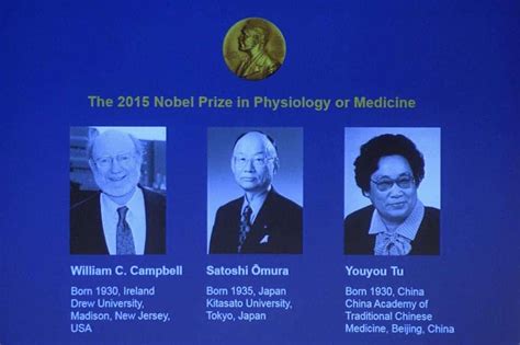 2015 Nobel prize for Physiology or Medicine Awarded