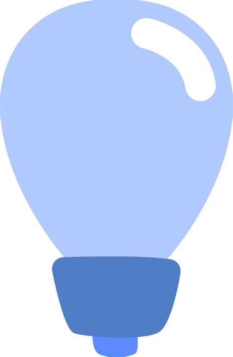 Blue lightbulb, illustration, vector, on a white background. 13510242 ...