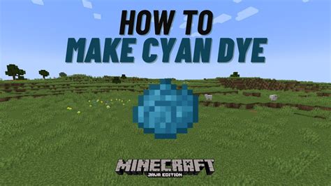 How to Make Cyan Dye Minecraft 1.20 Java - YouTube