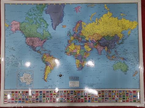 Laminated world map, Hobbies & Toys, Memorabilia & Collectibles, Stamps ...