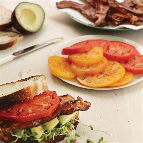 Bacon, Avocado, and Tomato Sandwich Recipe