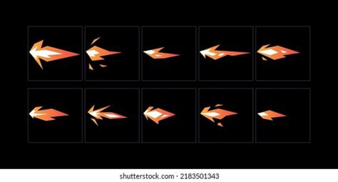 Gun Fire Animation Gunshot Sprites Sheet Stock Vector (Royalty Free ...