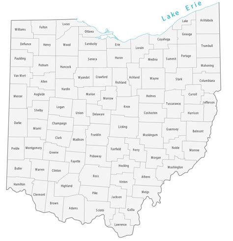 County Map Of Ohio With Cities - Map