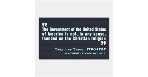 Treaty of Tripoli, 1796-97 Sticker | Zazzle