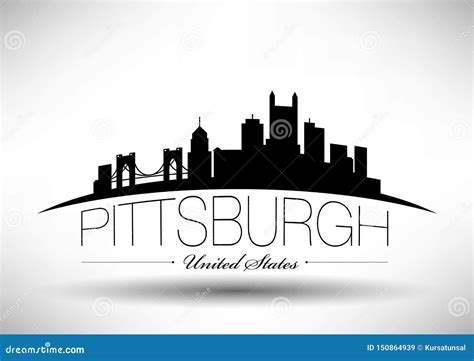 Vector Graphic Design of Pittsburgh City Skyline Stock Vector ...