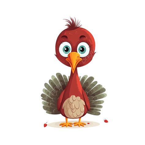 Thanksgiving Cute Little Red Turkey, Thanksgiving, Turkey, Cute PNG Transparent Clipart Image ...