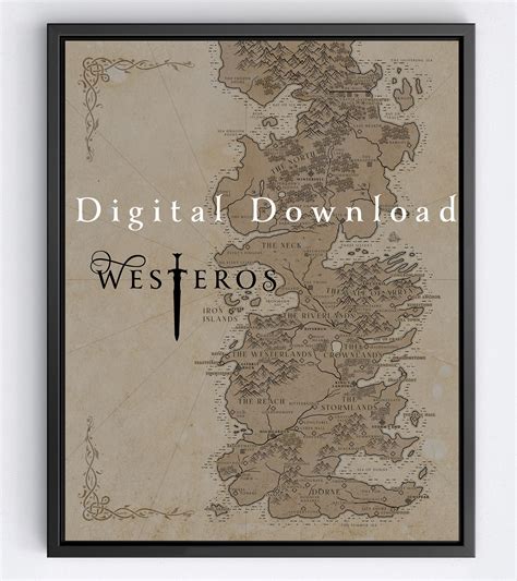 Game Of Thrones Map Poster