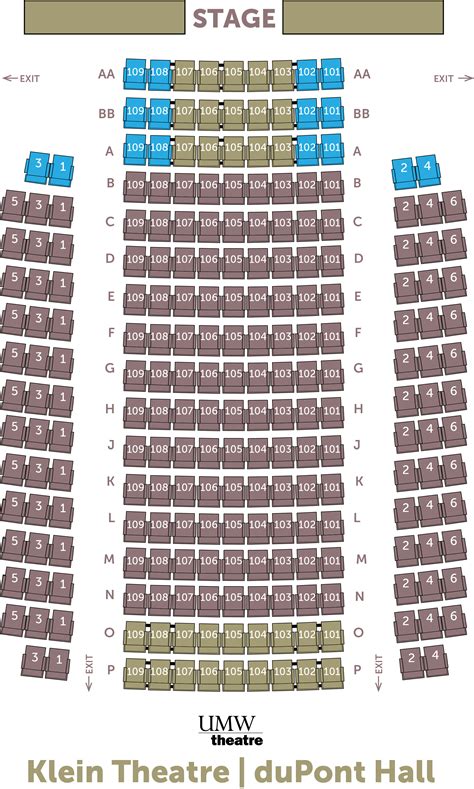 Klein Theatre Seating Chart - Theatre and Dance