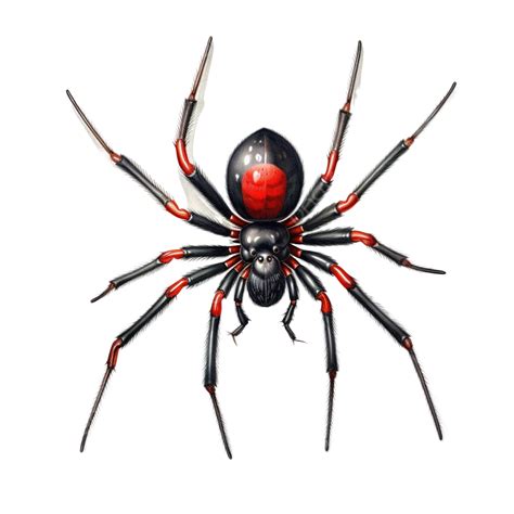 Black Widow Spider Illustration, Black Widow, Spider, Venomous PNG ...