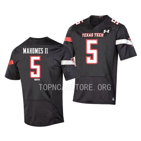 Patrick Mahomes Texas Tech Red Raiders Black Replica Football Youth ...