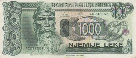 1000 Albanian Lek banknote (Skanderbeg) - Exchange yours for cash