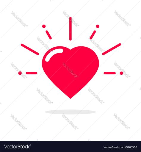 Happy heart icon isolated on white Royalty Free Vector Image