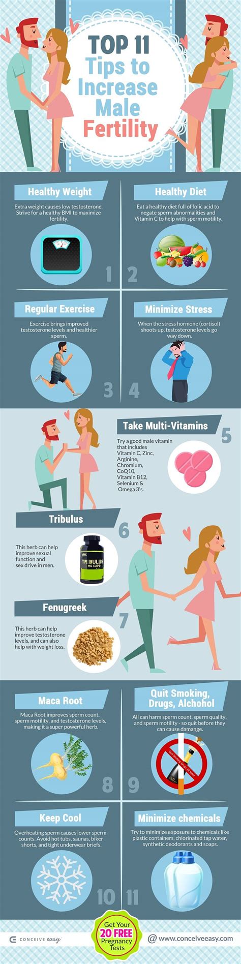 Top 11 Tips to Increase Male Fertility Infographic Natural Fertility ...