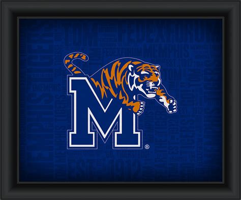 University of Memphis "College Logo Plus Word Clouds" - 15 x 18 Framed ...